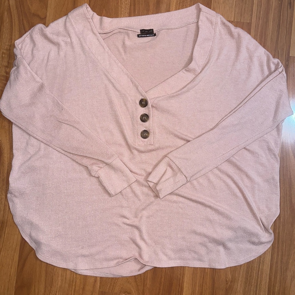 Aerie pink oversized sweater, XS